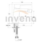 Bidé csaptelep, Invena Paros bidé csaptelep, króm BB-09-001-A