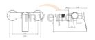 Zuhany csaptelep, Invena Neri Black zuhanyszett nélkül, fekete BN-01-004-L