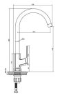 Mosogató csaptelep, Invena Neri Plus mosogató csaptelep, réz BZ-P1-014-L