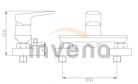 Zuhany csaptelep, Invena Dokos zuhanyszett nélkül, fehér-króm BN-19-002-V