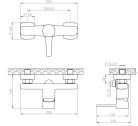 Zuhany csaptelep, Invena Fira zuhanyszett nélkül, fekete BN-71-004-V