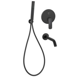   Falba süllyesztett csaptelep, Invena Siros kádtöltő csaptelep, fekete BS-90-W12-A