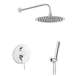   Falba süllyesztett csaptelep, Invena Dafni falsík alatti zuhanyrendszer szett, króm BS-88-0O2-A