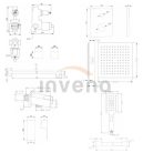 Falba süllyesztett csaptelep, Invena NYKS falsík alatti zuhanyrendszer szett, króm BS-28-0K2-A