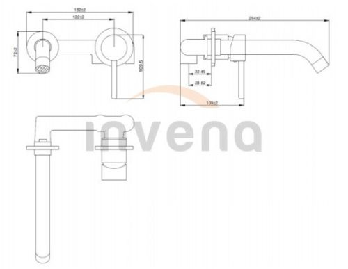 Falba süllyesztett csaptelep, Invena Dafni mosdó csaptelep, króm BP-88-U01-A