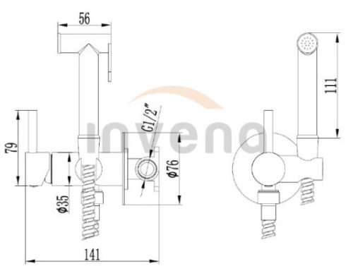 Falba süllyesztett csaptelep, Invena bidé csaptelep, arany BP-00-B09-L