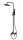 Zuhanyszett, Invena Glamour Invena Trend zuhanyszett, csapteleppel, fekete AU-05-B04-V