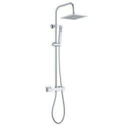   Zuhanyszett, Invena Svart termosztatikus csapteleppel, króm AU-85-001-X