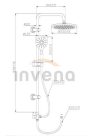 Zuhanyszett, Invena Black zuhanyszett csaptelep nélkül, fekete AU-03-D04-C