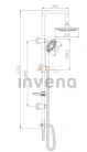 Zuhanyszett, Invena Socho zuhanyszett csaptelep nélkül, króm AU-59-001-C