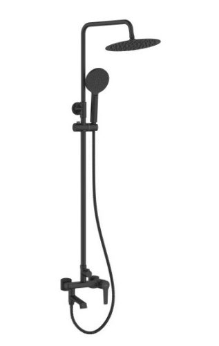 Zuhanyszett, Invena Fira Invena Trend csapteleppel, fekete AU-71-B04-V