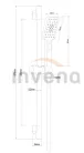 Zuhanyszett, Invena Midnight zuhanyszett, fekete/rose gold AU-35-014-S