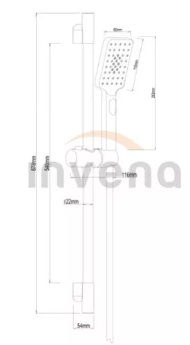 Zuhanyszett, Invena Midnight zuhanyszett, fekete/rose gold AU-35-014-S