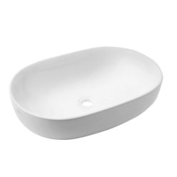   Mosdó, Invena Teja mosdókagyló, ovális, fehér, 60 cm CE-09-001-C