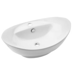   Mosdó, Invena Feme mosdókagyló, ovális, fehér, 60 cm CE-10-001-C