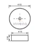 Mosdó, Invena Keto mosdókagyló,kerek, fehér, 42 cm CE-14-001-C