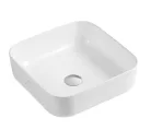 Mosdó, Invena Reja mosdókagyló,szögletes, fehér, 39 cm CE-15-001-C