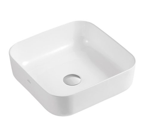 Mosdó, Invena Reja mosdókagyló,szögletes, fehér, 39 cm CE-15-001-C