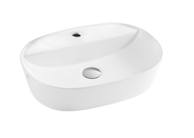 Mosdó, Invena Halia mosdókagyló,ovális, fehér, 50 cm CE-18-001-C