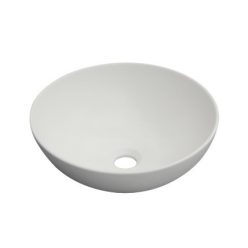   Mosdó, Invena Dokos mosdókagyló,kerek, matt, fehér, 40 cm CE-19-001-C