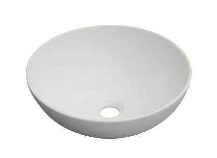 Mosdó, Invena Dokos mosdókagyló,kerek, matt, fehér, 40 cm CE-19-001-C