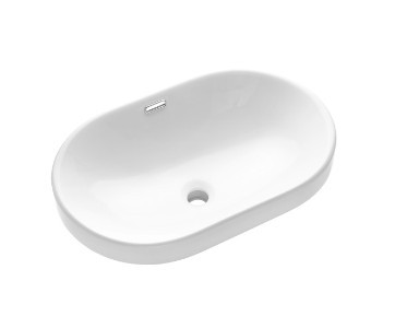 Mosdó, Invena Nike süllyesztett mosdókagyló, ovális, fehér, 60 cm CE-28-060-W