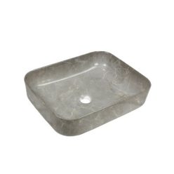   Mosdó, Invena Florina szögletes, márvány hatású, szürke, fényes, 51 cm CE-40-705-C
