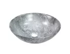 Mosdó, Invena Tinos kerek, márvány hatású, szürke, fényes 39,5 cm CE-43-707-C