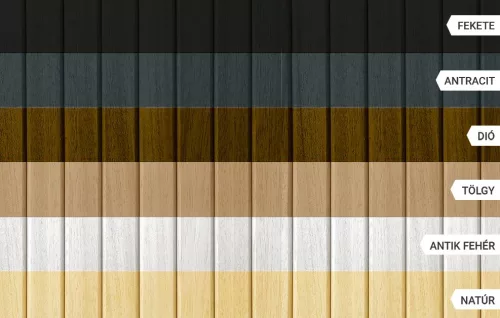 Oldallap, M-Acryl trópusi fa oldallap fekete 70-100cm