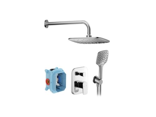 Falba süllyesztett csaptelep, Ravak 10° Free zuhanyszett TD F 090.00CR.O2.RB070, króm X07S011
