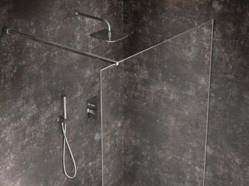 Falba süllyesztett csaptelep, Ravak Flat zuhanyszett FL 090.01CR.O2.RB072, króm X07S070