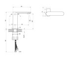 Mosdó csaptelep, Ravak Chrome II leeresztő nélkül 165 mm, króm CR II 014.02CR X070584