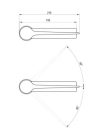 Mosdó csaptelep, Ravak Safe 230 mm, leeresztő nélkül, króm SF 014.00CR X070620
