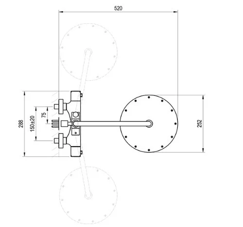Zuhanyszett, Ravak Espirit termosztátos zuhanyoszlop ES 091.20BLM, Black Matt X070496