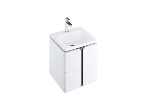 Alsó szekrény, Ravak SD Balance 50 mosdó alatti szekrény, fehér/grafit X000001365