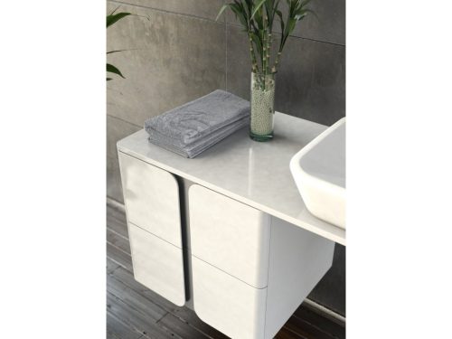 Alsó szekrény, Ravak SD Balance 50 mosdó alatti szekrény, fehér/grafit X000001365