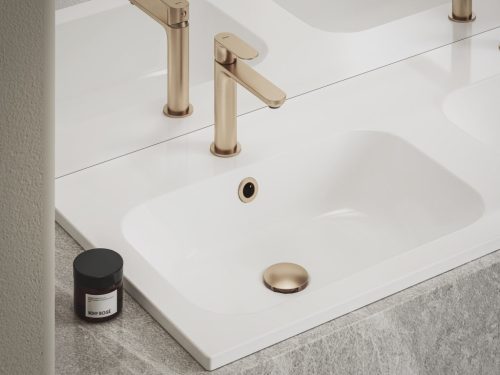 Lefolyó, Ravak Click-Clack mosdólefolyó Rose Gold Brushed X01841