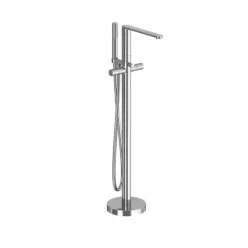   Kádtöltő csaptelep, Ravak Chrome II padlón álló csaptelep zuhanyszettel, króm X070456