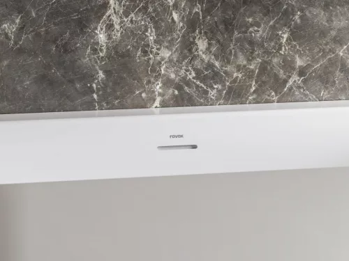 Kád, Ravak Freedom Wall Tec 170x87, Fehér, króm lefolyó CE31000000