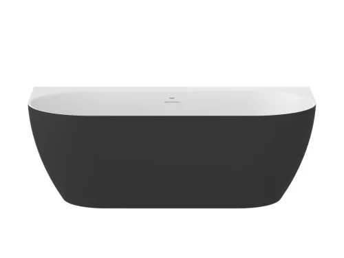 Kád, Ravak Freedom Wall Tec 170x87, Fekete/fehér, fekete lefolyó CE31700000