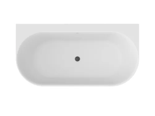 Kád, Ravak Freedom Wall Tec 170x87, Fekete/fehér, fekete lefolyó CE31700000