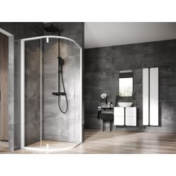  Zuhanykabin, Ravak Nexty NSKK3 zuhanykabin 90x90 matt fehér/átlátszó üveg 3O677E01Z1