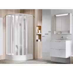   Zuhanybox, Ravak Supernova ASBKP6 zuhanybox 80x80 fehér/grape üveggel 80644112ZG