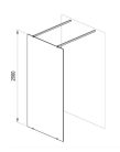 Walk-in, Ravak Walk-In Free Set 120, zuhanykabin matt fehér+transparent GW9FG0E0SZ1