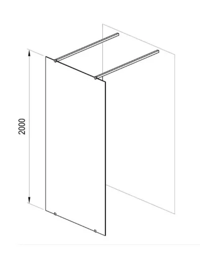 Walk-in, Ravak Walk-In Free Set 150, zuhanykabin matt fehér+transparent GW9FP0E0SZ1