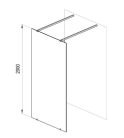 Walk-in, Ravak Walk-In Free Set 160, zuhanykabin fekete+transparent GW9FS030SZ1