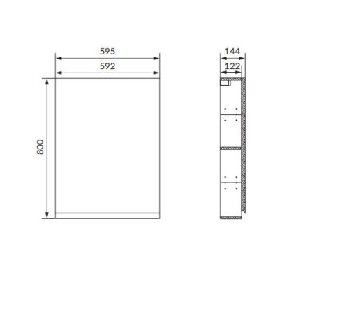 Felső szekrény, Cersanit Moduo 60 tükrös szekrény, antracit S590-085