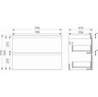 Alsó szekrény, Cersanit Moduo Slim 80, antracit S590-077-DSM