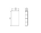 Fali szekrény, Cersanit Moduo 40, antracit S590-073-DSM