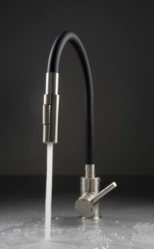 Mosogató csaptelep,Deante Luno 2 áramlási típus fekete,szálcsiszolt acél BOC_B740